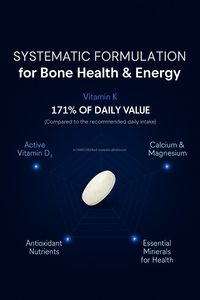 Calcio Magnesio Zinc D3 K2 Tabletas 30 Recuentos Fuerza ósea Suplemento OEM Corea - Product Image 2