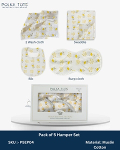 Set de Regalo para Bebé de Muselina de Algodón, Paquete de 5 Paños Envolventes, Baberos, Paños para Regurgitar, Paños de Lavado, Suaves y Transpirables, Artículos Esenciales para Recién Nacidos - Product Image 2