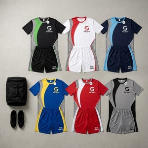 Ensemble de maillots de football personnalisés, impression numérique, uniforme de football en polyester, manches courtes, kit d'équipe - Product Image 4