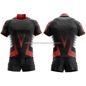 ชุดกีฬารักบี้ชุดเสื้อเจอร์ซีย์สีสำหรับเยาวชนชุดเล่นกีฬารักบี้ชุดเครื่องแบบเล่นกีฬารักบี้แบบสั่งทำ - Product Image 2