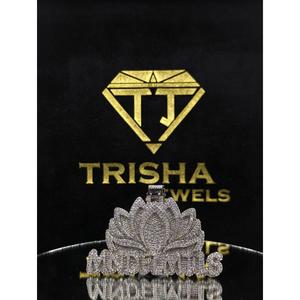 Pendentif personnalisé Fleur de Lotus avec nom, Diamant Moissanite, Argent Sterling 925, Bijoux Hip Hop Iced Out, Cadeau Unisexe par Trisha Jewels - Product Image 1
