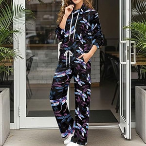 Women Printed Sports Tracksuit Gym Fitness Running <b>Set</b> Breathable Women Printed Activewear <b>Jogger</b> <b>Set</b> - Product Image 3