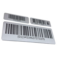 Rectangle d'étiquette de code à barres de ligne de cheveux en aluminium pour l'identification