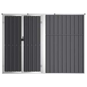 Caseta de herramientas de acero galvanizado antracita resistente de 8x6 pies, solución de almacenamiento exterior para equipos de jardín - Product Image 5