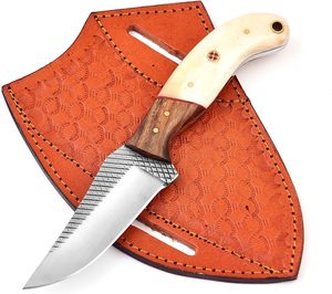 OEM Outdoor Camping Knife <b>Mirror</b> Blade Stag Antler Horn Handle Survival Tactical Hunting Pocket Cowboy Knife for Gift - Product Image 1
