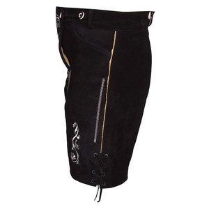 <b>Men's</b> Black Bermuda <b>Shorts</b> Embroidery High Waist Casual Style Waterproof Eco-Friendly Breathable Anti-UV Canvas Material Button - Product Image 5