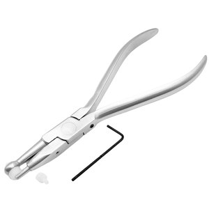 Pince manuelle orthodontique pour retirer les bandes adhésives avec grattoir à ciment réglable et tampon pour appareils dentaires, bandes molaires et pierres dentaires - Product Image 1