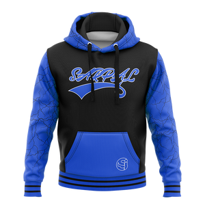 Sweat à capuche d'hiver pour homme avec logo personnalisé sur le devant, motif uni, poche kangourou, tissu en polaire polyester/coton, sweat à capuche de sport pour homme - Product Image 1