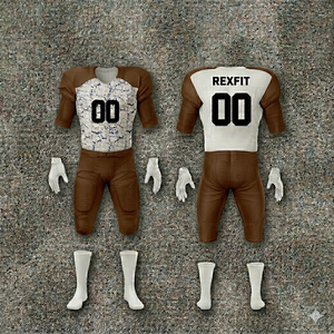 Conjunto de Uniforme de Fútbol Americano Personalizado Rexfit Sports, Jersey Sublimado Transpirable con Pantalones Acolchados con Estilo para Jóvenes - Product Image 1