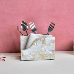Handmade Small Cutlery <b>Tissue</b> Box Cover - Mother Of Pearl Luxury Table Décor - Product Image 6