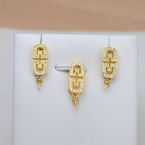 Pendentif en argent S925, style chinois rétro, boucles d'oreilles, collier, boucles d'oreilles en perles, accessoire de bricolage, porte-bijoux, trouvailles de bijouterie - Product Image 1