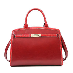 Sac fourre-tout décontracté pour femme en cuir véritable grande capacité portable de marque de luxe Golden Bridge avec deux motifs matelassés - Product Image 6
