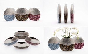 Hot Vantage Modern Luxury Fancy Metal Flower <b>Vase</b> with Enamel Sticker Unique Style Fancy for Home Decoration and Weeding Decor - Product Image 4