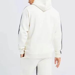 Chándal con Capucha de Último Diseño en Color Blanco con Bloques de Color, Manga Larga, Ropa Deportiva Informal con Bolsillos Laterales y Cintura Elástica para Hombre - Product Image 5