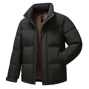 Manteau d'hiver pour homme, imperméable, respirant, épais, rembourré, col montant, capuche, fermeture éclair, vêtements d'extérieur - Product Image 3