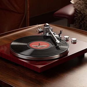 Tourne-disque <span class=keywords><strong>vinyle</strong></span> Bluetooth avec cartouche magnétique, lecteur de disques vinyles haute fidélité <span class=keywords><strong>pour</strong></span> le divertissement audio à domicile - Product Image 2