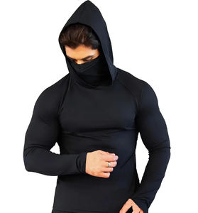 Camiseta Deportiva de Compresión para Hombre, Protección UV UPF50+, Poliéster y Elastano, para Escalada, Running, Gimnasio, Ciclismo - Product Image 1