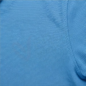 Polo à manches courtes bleu pour homme, en coton piqué, avec logo brodé, décontracté, respirant, coupe classique, design tricoté uni - Product Image 5