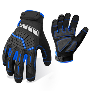 Gants de travail de mécanicien en cuir TPR antidérapants, résistants aux coupures et aux vibrations, haute qualité, pour la construction et la sécurité - Product Image 1