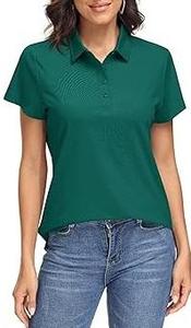 Polo de Alta Calidad Personalizado para Mujer, Corte Ajustado, 100% Algodón, Cuello en V, Buen Precio, con Decoración de Logotipo Impreso en Capas - Product Image 5