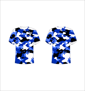 Camiseta Personalizada al por Mayor para Hombre, Diseño de Camuflaje Azul, Camiseta Gráfica de Alta Calidad, Sublimación, Ropa Urbana de Camuflaje, Camiseta Masculina al por Mayor - Product Image 1