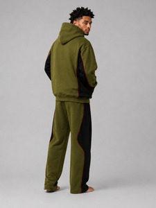 Ensemble de survêtement décontracté pour homme, respirant et confortable, grande taille, à capuche, 100 % coton, écologique, idéal pour le jogging - Product Image 5