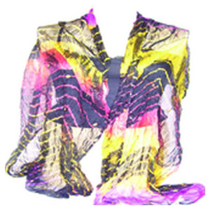 Pañuelo de Chifón Tie-Dye de Alta Calidad, Multifuncional, Estilo Étnico Largo en Varios Colores Vibrantes, Impreso a Mano con Serigrafía - Product Image 3