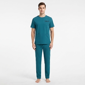 Uniforme Médico para Hombre, Cuello Redondo, Manga Corta, Ropa de Trabajo Médica, Uniforme de Atención Médica, Logotipo Personalizado, Fabricación al por Mayor - Product Image 1