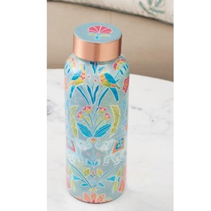 Sustainable Quality Antique Design Enamel <b>Sticker</b> Printed Copper Bottle Water Bottle Kitchenware Water Storage Bottle - Product Image 4