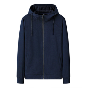 Factory Direct Best Quality Zip-up Hoodies for Men Customized 100% Cotton Winter Plain Dyed basics cotton blended Zip up Hoodie - Product Image 1