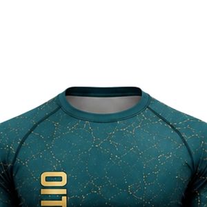 Teal Long Sleeve Compression <b>Shirt</b> Athletic Workout Training Gym Breathable Quick Dry Performance Sportswear Custom Activewear - Product Image 5