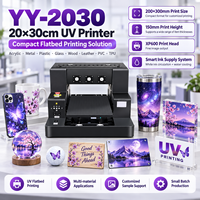 Printer UV A4 untuk Usaha Kecil 2030 Desktop Flatbed XP600 untuk Pencetakan Casing Ponsel, Akrilik, Kaca, Logam, Kayu