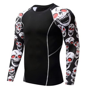 Mens Surfing Rash Guard UV Sun Protection Breathable Eco-Friendly Anti-Bacterial Long Sleeve Diving Quick Dry <b>Compression</b> <b>Shirts</b> - Product Image 4