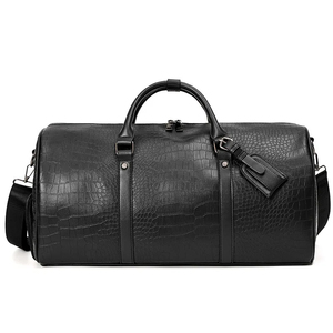 Unisex Crocodile Pattern <b>Duffel</b> <b>Bag</b> with Adjustable Strap Zipper Closure 30-40L Capacity Luxury Gym Travel <b>Bag</b> - Product Image 2