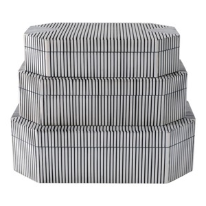 Designer Black And White Wooden Box Set Suitable For Jewelry Accessories <b>Memories</b> And <b>Gift</b> Storage Handcrafted From India - Product Image 5