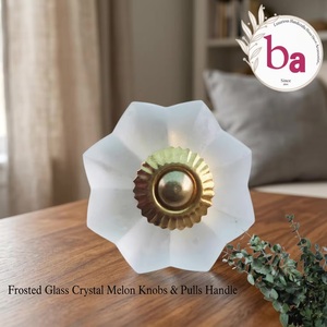 Export Quality Crystal Industrial Design Melon Cabinet <b>Drawer</b> <b>Knobs</b> Pulls Handle Kitchen Bathroom Hotel Outdoor Warehouse Villa - Product Image 1