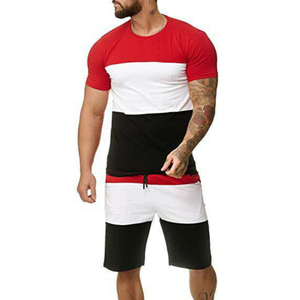 Solid Color Breathable Summer Men Shorts <b>Set</b> Casual Polyester/Cotton High Street Style Wholesale - Product Image 3