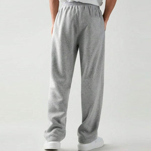 Pantalon de jogging gris pour homme avec appliqué étoile, taille élastique, coupe décontractée, tricoté mi-lourd, idéal pour l'automne - Product Image 4