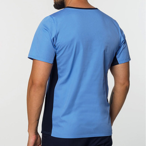 Medical Unisex <b>Scrubs</b> <b>Tops</b> Doctor Staff Fashion Clinic Short Sleeve With Pocket <b>Scrubs</b> Jersey For Hospital - Product Image 2