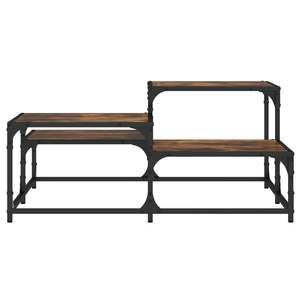 โต๊ะกาแฟไม้โอ๊ครมควันพร้อมดีเทลโลหะ - Product Image 5