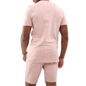 Chándales de dos piezas con logotipo personalizado, camisa de verano y pantalón corto de algodón - Product Image 2