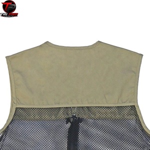 Men Outdoor Khaki Mesh <b>Utility</b> <b>Vest</b> V-Neck Full Zip Pocket Hunting Fishing Travel <b>Vest</b> Breathable Lightweight Sleeveless Jacket - Product Image 3