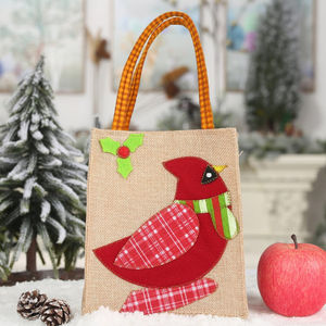 Sac fourre-tout de Noël personnalisé de qualité supérieure Promotion de lettre de motif de style d'article en soie personnalisé - Product Image 6
