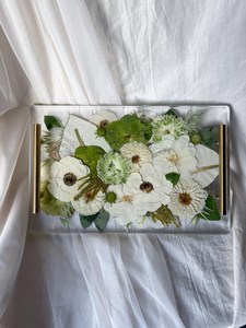 Rectangle Resin Tray | Wedding <b>Flower</b> Preservation | Bridal Bouquet | <b>Pressed</b> <b>Flower</b> Gift <b>pressed</b> frame | preserve wedding Tray - Product Image 4