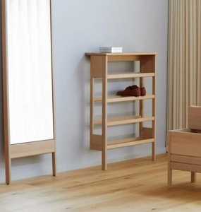 Étagère murale en bois, design moderne flottant, organisateur en bois clair, support de rangement pour chaussures, livres, maison, bureau - Product Image 5