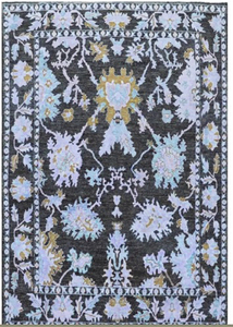 Tapis d'intérieur en laine tufté à la main, 10x14, couleur unie beige mat, style Oushak classique, à poils ras, antidérapant, lavable, très résistant - Product Image 2