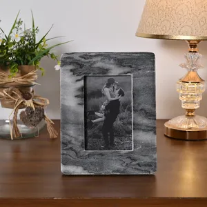 Elegant Handmade Grey Marble Photo <b>Frame</b> Luxury Natural Stone for Home Office Hotel & Gift Use - Product Image 3