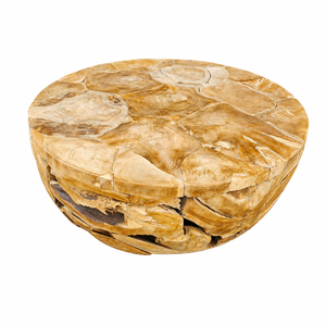 Mesa de Centro Rústica de Raíz de Teca Premium en Forma de Cuenco, Hecha a Mano con Forma Natural para Uso en Interiores de Hoteles, Resorts y Villas - Product Image 3