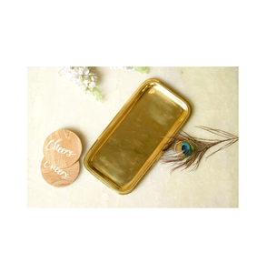 ถาดทองเหลืองดีไซน์สวยงาม ถาดใส่ของตกแต่ง ถาดจัดระเบียบ สำหรับงานแต่งงาน วันเกิด และงานปาร์ตี้ ราคาโรงงาน - Product Image 3