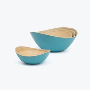Bol à salade en bambou, vente en gros, fait main, écologique, naturel, bol de service, taille personnalisée, fabricant, fournisseur pour restaurant - Product Image 5